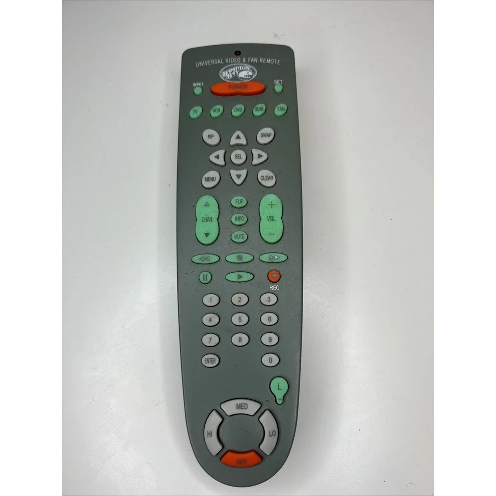 Rare Hampton Bay Universal Video Fan Remote Control, TV, VCR, DVD, CBL‎ SAT